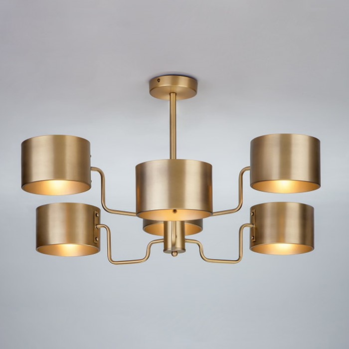 Люстра Pallada 6x60Вт Е14 бронза 76x76x45см