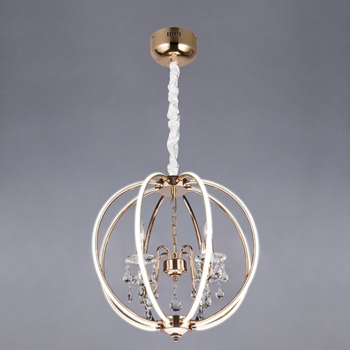 Люстра Atlas 4x40Вт Е14 золото 54x54x116см