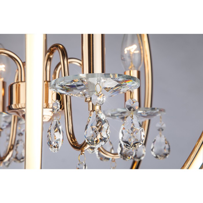 Люстра Atlas 4x40Вт Е14 золото 54x54x116см