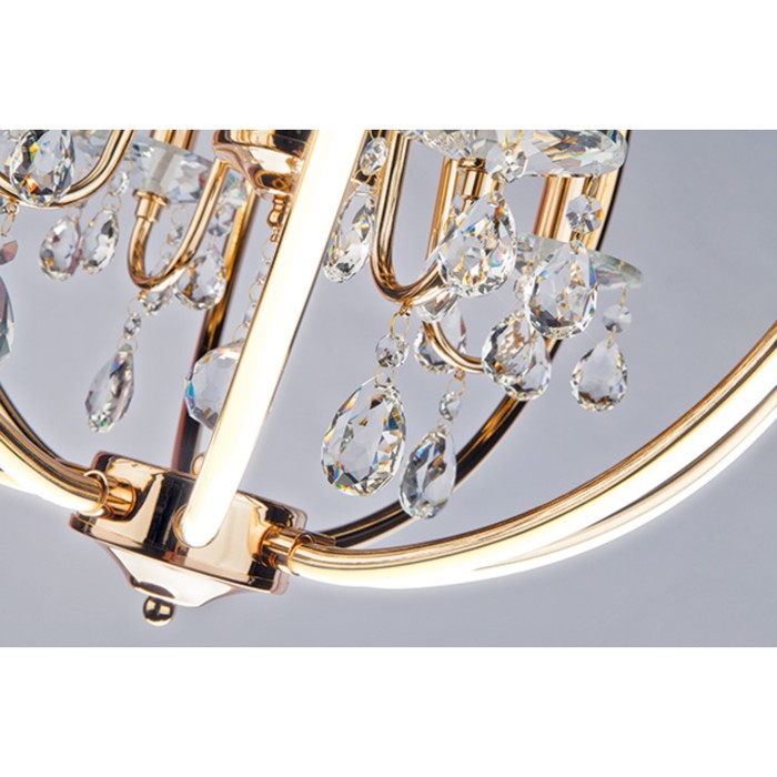 Люстра Atlas 4x40Вт Е14 золото 54x54x116см