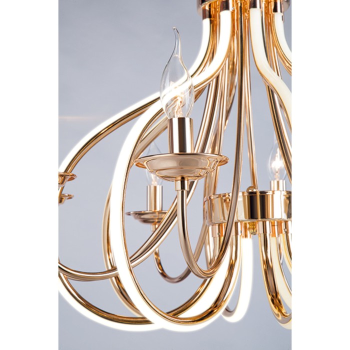 Люстра Ariel 8x60Вт Е14 золото 70x70x95см