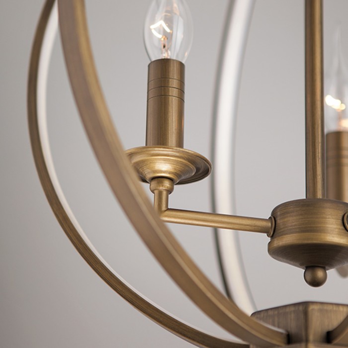 Люстра Atlas 3x60Вт Е14 бронза 42x42x90,5см