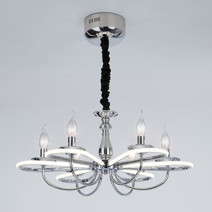 Люстра Phobos 6x60Вт Е14 хром 63x63x81см