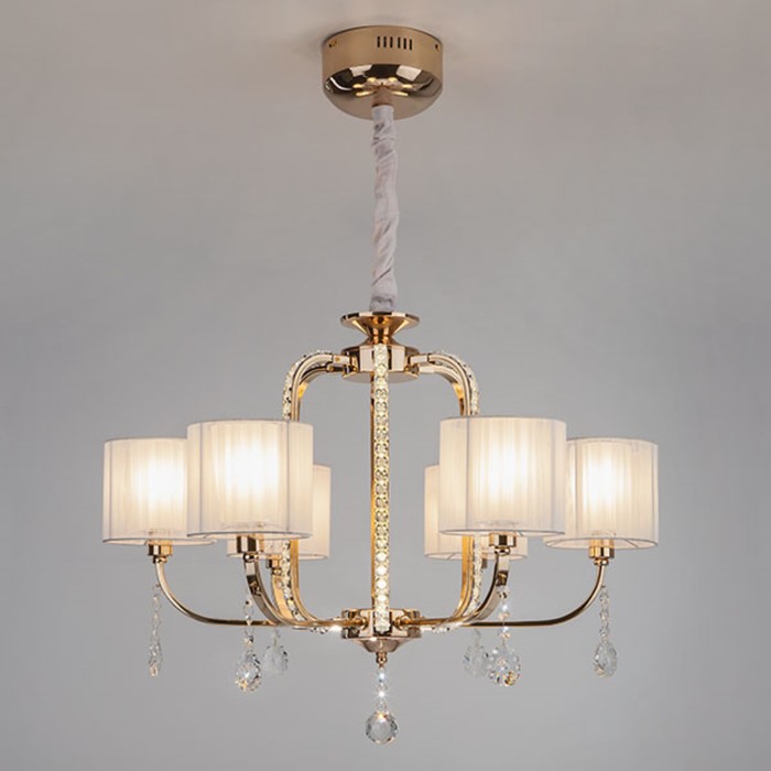 Люстра Adriana 6x6Вт Е14 золото 68x68x103см