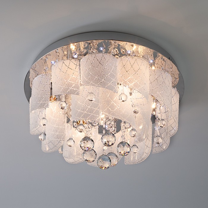 Люстра Cascade 8x60Вт Е14 хром 50x50x29см