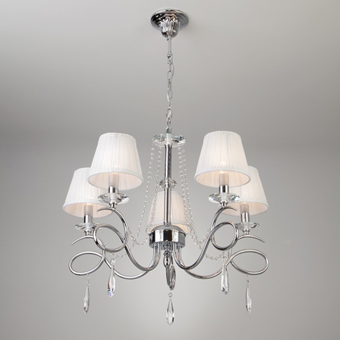 Люстра Loris 5x40Вт Е14 хром 60x60x96см