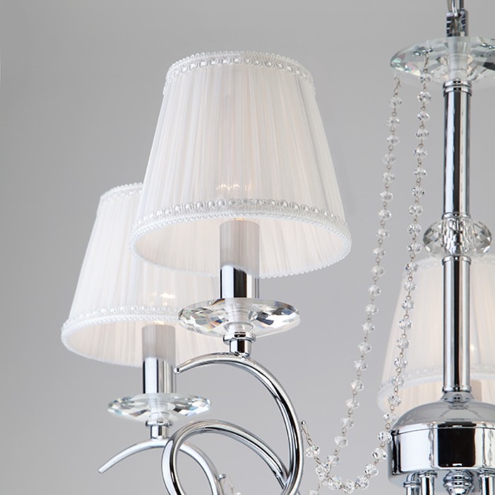 Люстра Loris 5x40Вт Е14 хром 60x60x96см