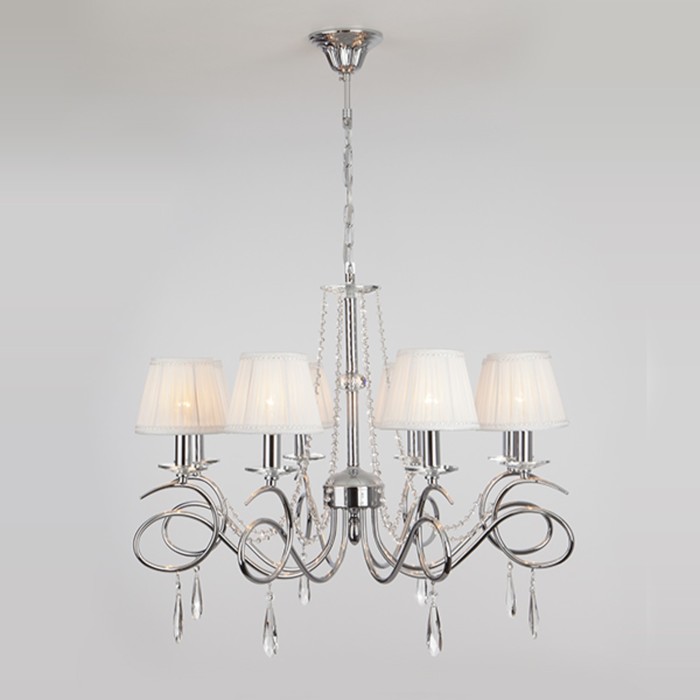 Люстра Loris 8x40Вт Е14 хром 74x74xсм