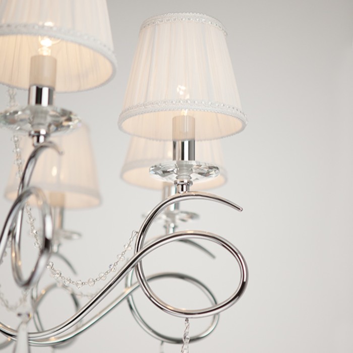 Люстра Loris 8x40Вт Е14 хром 74x74xсм