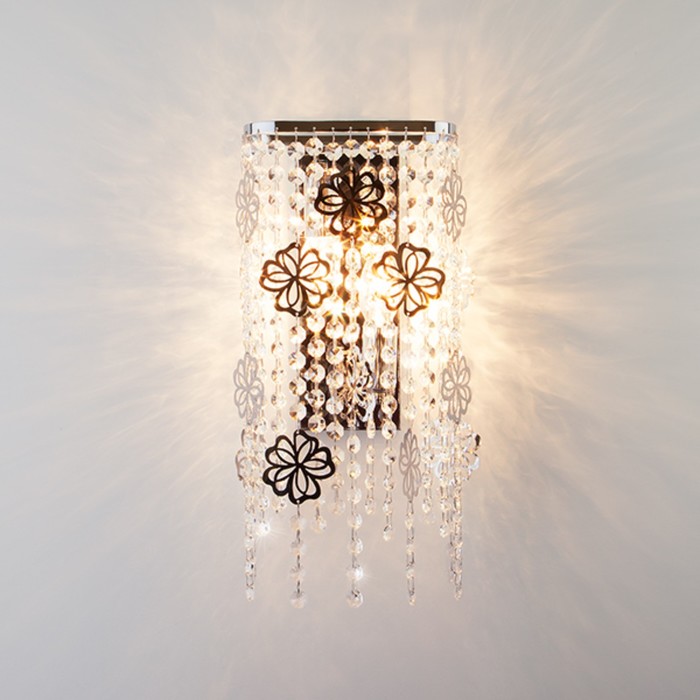 Бра Flower 2x60Вт Е14 хром 18x41,5x11см