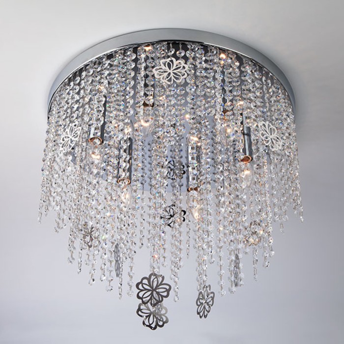 Люстра Flower 6x60Вт Е14 хром 50x50x42,5см