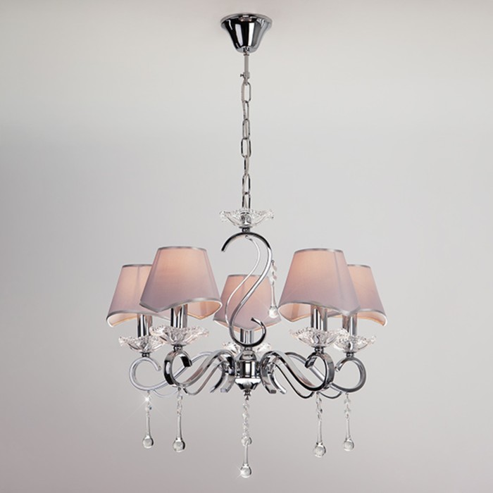 Люстра Kelly 5x40Вт Е14 хром 58x58x93см