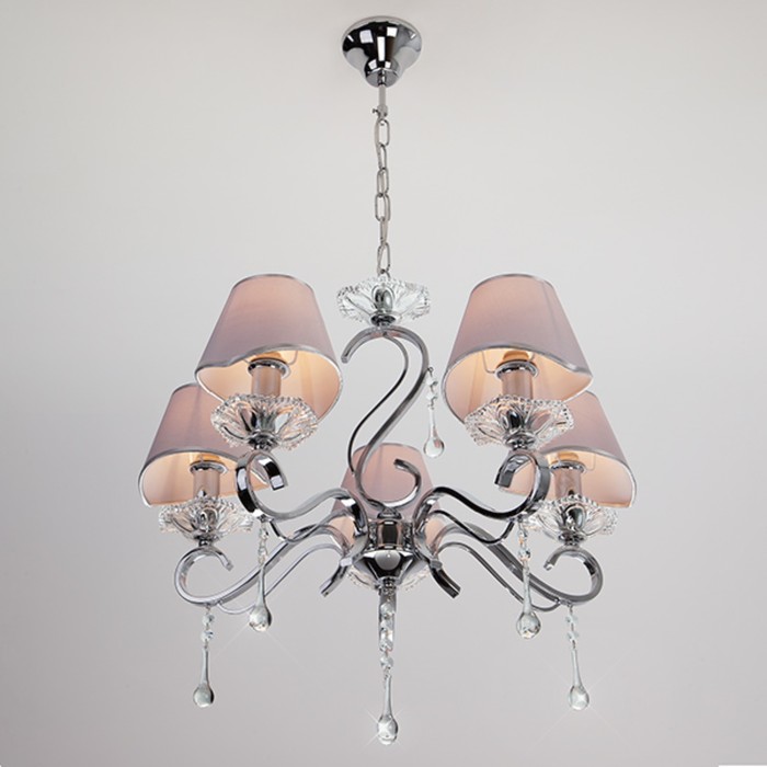 Люстра Kelly 5x40Вт Е14 хром 58x58x93см