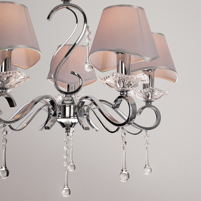 Люстра Kelly 5x40Вт Е14 хром 58x58x93см