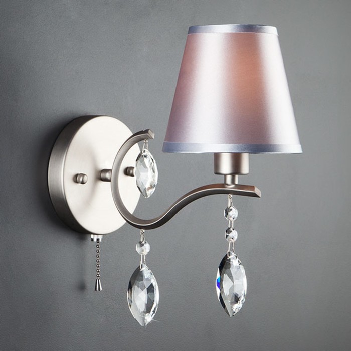 Бра Aurelia 1x40Вт Е14 никель 13x25x31см