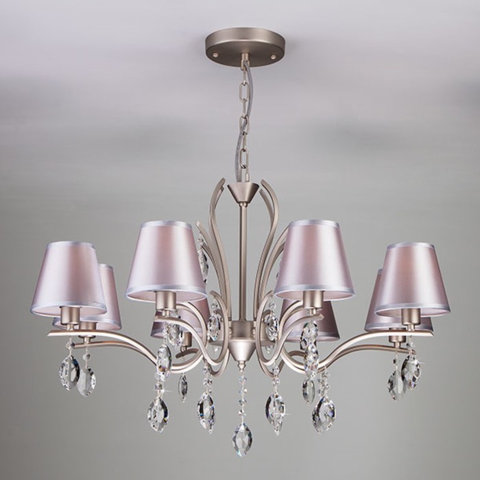 Люстра Aurelia 8x40Вт Е14 никель 77x77x96см