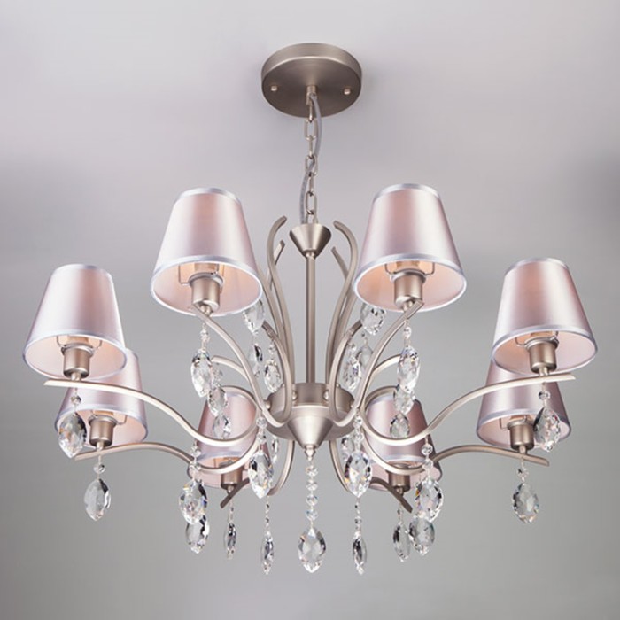 Люстра Aurelia 8x40Вт Е14 никель 77x77x96см