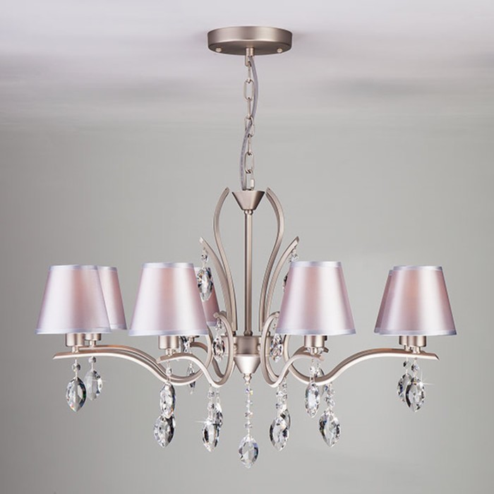 Люстра Aurelia 8x40Вт Е14 никель 77x77x96см