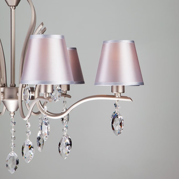 Люстра Aurelia 8x40Вт Е14 никель 77x77x96см