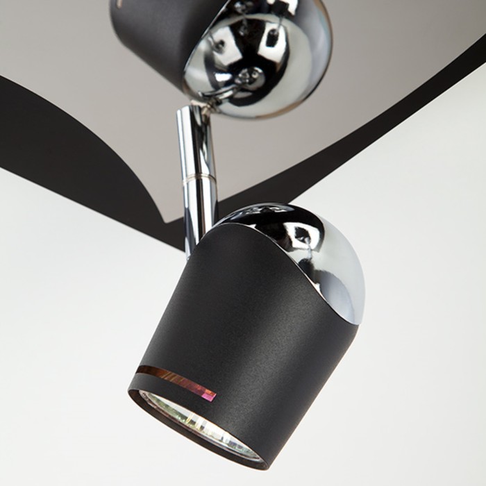 Светильник Middle 4x50Вт GU10 чёрный, хром 25x25x14см