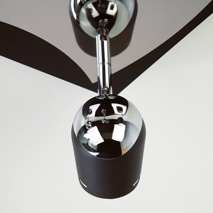 Светильник Middle 4x50Вт GU10 чёрный, хром 25x25x14см