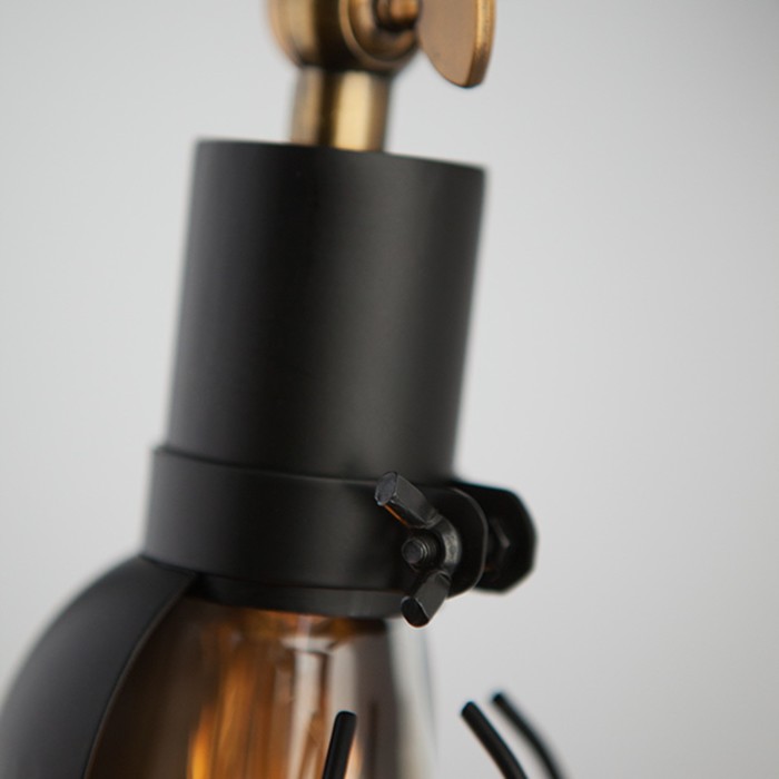 Бра Bittle 1x40Вт Е27 чёрный 11x30x30см