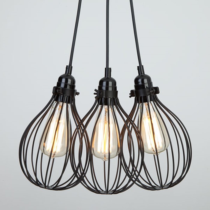 Светильник Moll 3x40Вт Е27 чёрный 30x30x133см