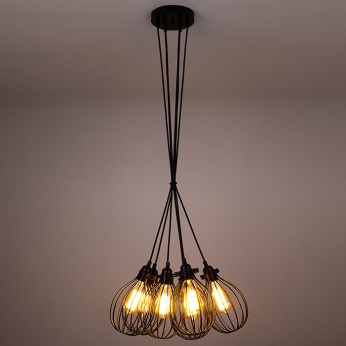 Светильник Moll 6x40Вт Е27 чёрный 45x45x133см