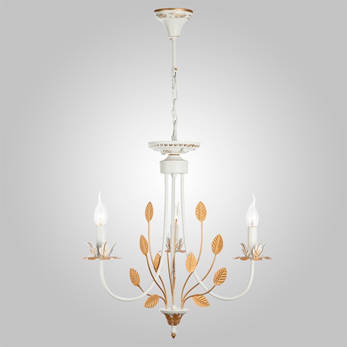 Люстра Flora 3x60Вт Е14 белый 51x51x86см