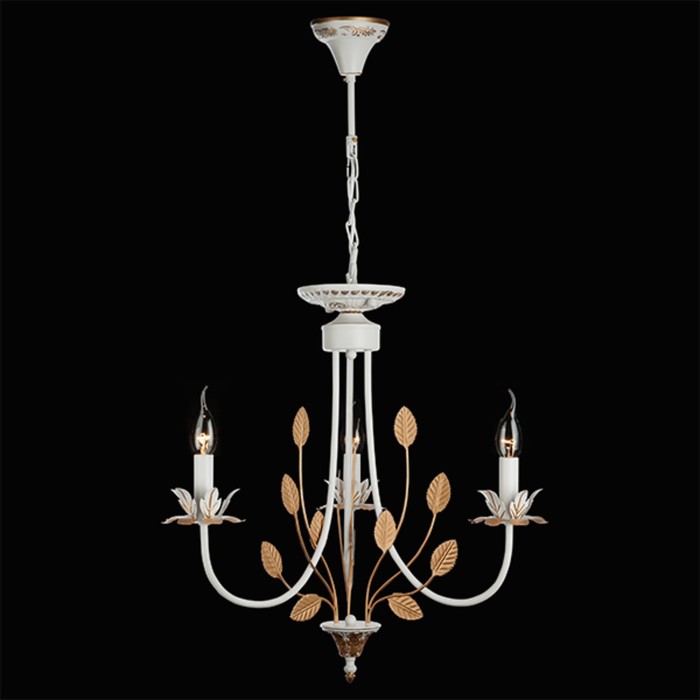 Люстра Flora 3x60Вт Е14 белый 51x51x86см