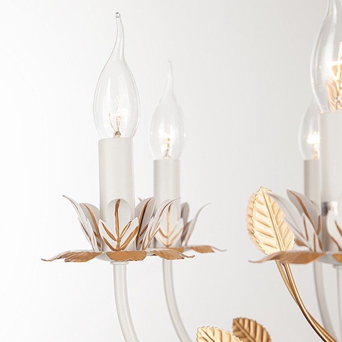 Люстра Flora 8x60Вт Е14 белый 69x69x95см