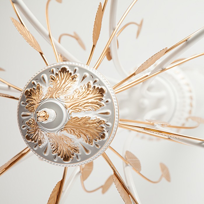 Люстра Flora 8x60Вт Е14 белый 69x69x95см