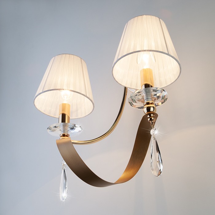 Бра Adelia 2x40Вт Е14 золото 40x22x42см