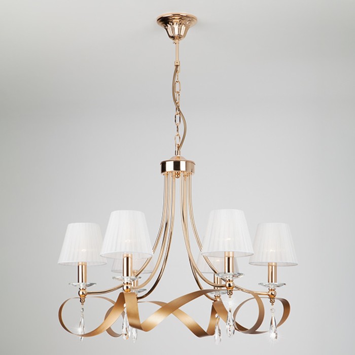 Люстра Adelia 6x40Вт Е14 золото 68x68x53см