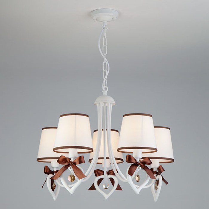 Люстра Terry 5x40Вт Е14 белый 57,5x57,5x88см