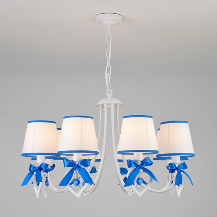 Люстра Terry 8x40Вт Е14 белый 67,5x67,5x92см