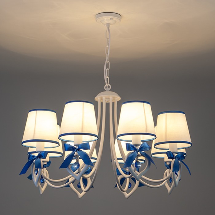 Люстра Terry 8x40Вт Е14 белый 67,5x67,5x92см