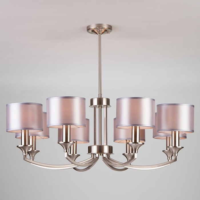 Люстра Diana 8x40Вт Е14 никель 75x75x57,5см