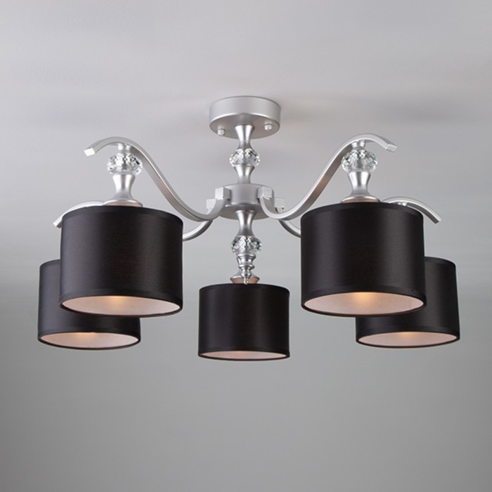 Люстра Ofelia 5x40Вт Е14 серебро 60x60x30см