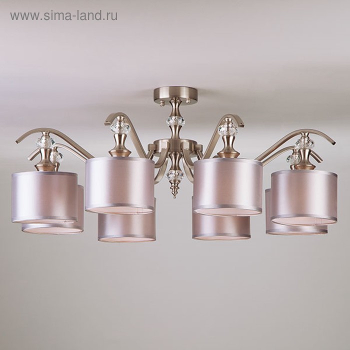 

Люстра Ofelia 8x40Вт Е14, никель 75x75x30 см