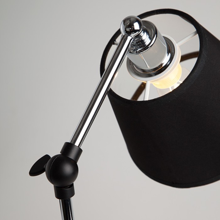 Настольная лампа Koby 1x40Вт Е14 хром 18x18x40см