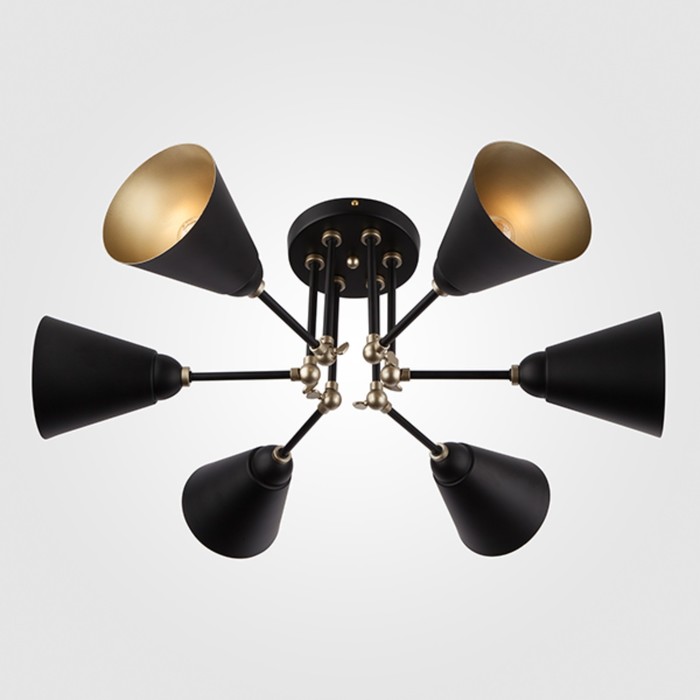 Люстра Nigella 6x40Вт Е27 чёрный 60x60x35см