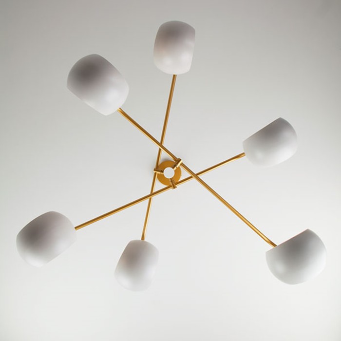 Люстра Luca 6x40Вт Е14 золото 87x87x80см