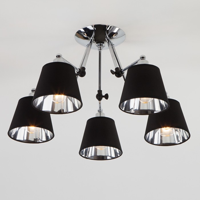 Люстра Koby 5x40Вт Е14 хром 67x67x24см