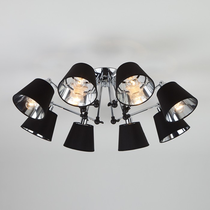 Люстра Koby 8x40Вт Е14 хром 77x77x20см