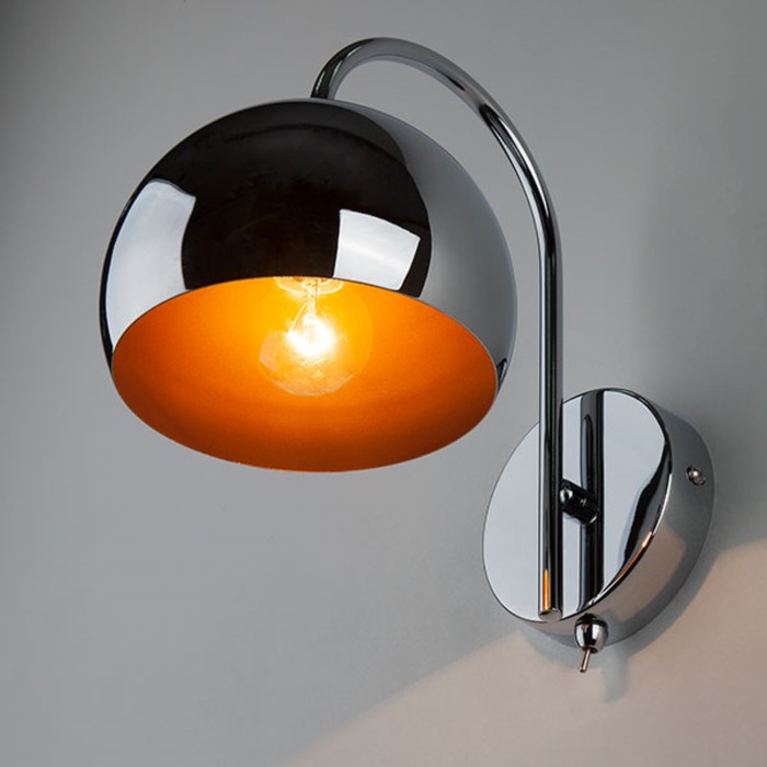 Бра Solario 1x60Вт Е14 хром 15x26x23см