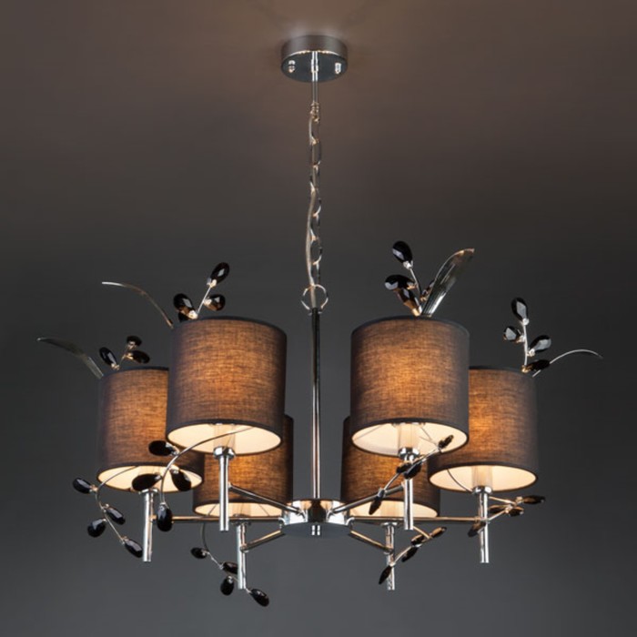 Люстра Florian 6x40Вт Е14 хром 62x62x71см