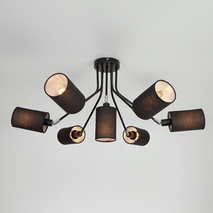 Люстра Duetto 7x40Вт Е14 чёрный 77x77x37см