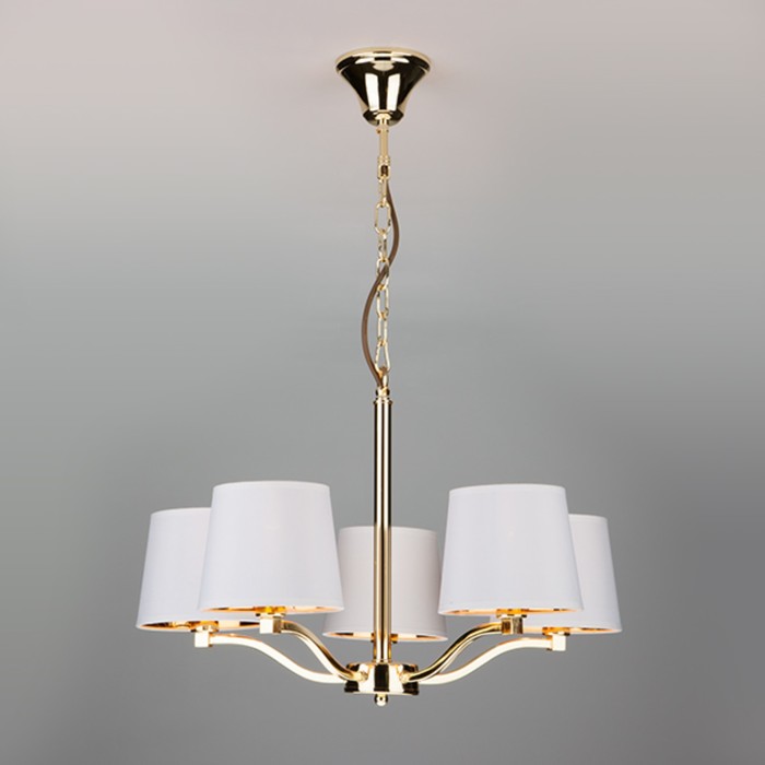 Люстра Felicia 5x40Вт Е14 золото 56x56x85см