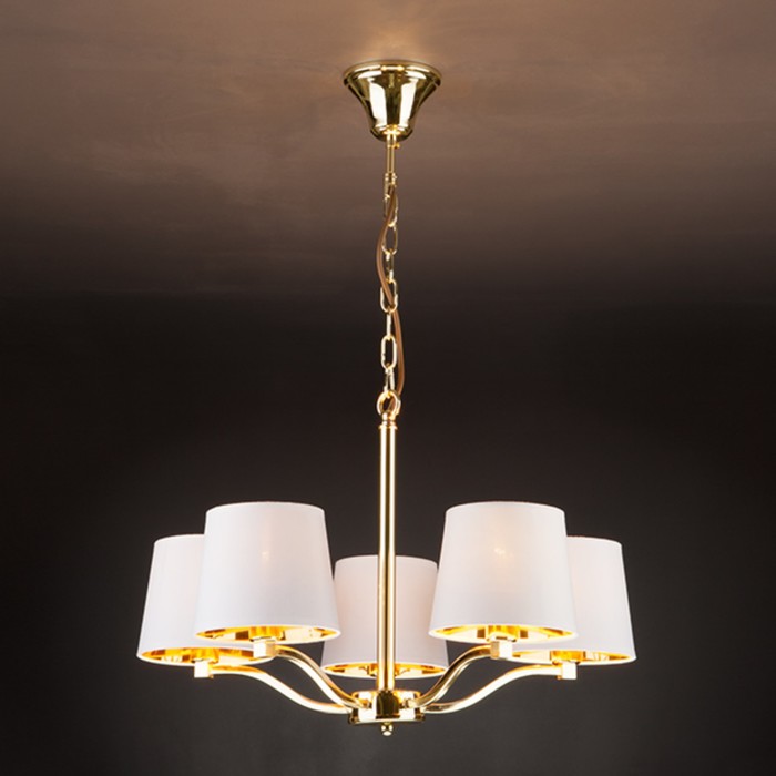 Люстра Felicia 5x40Вт Е14 золото 56x56x85см